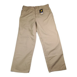 Carhartt Mens FR Work Pants Khaki 40x34 Flame-Resistant Canvas Jeans FRB159 NWOT